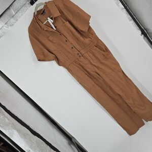 Sanctuary Tan Short Sleeve Jumpsuit